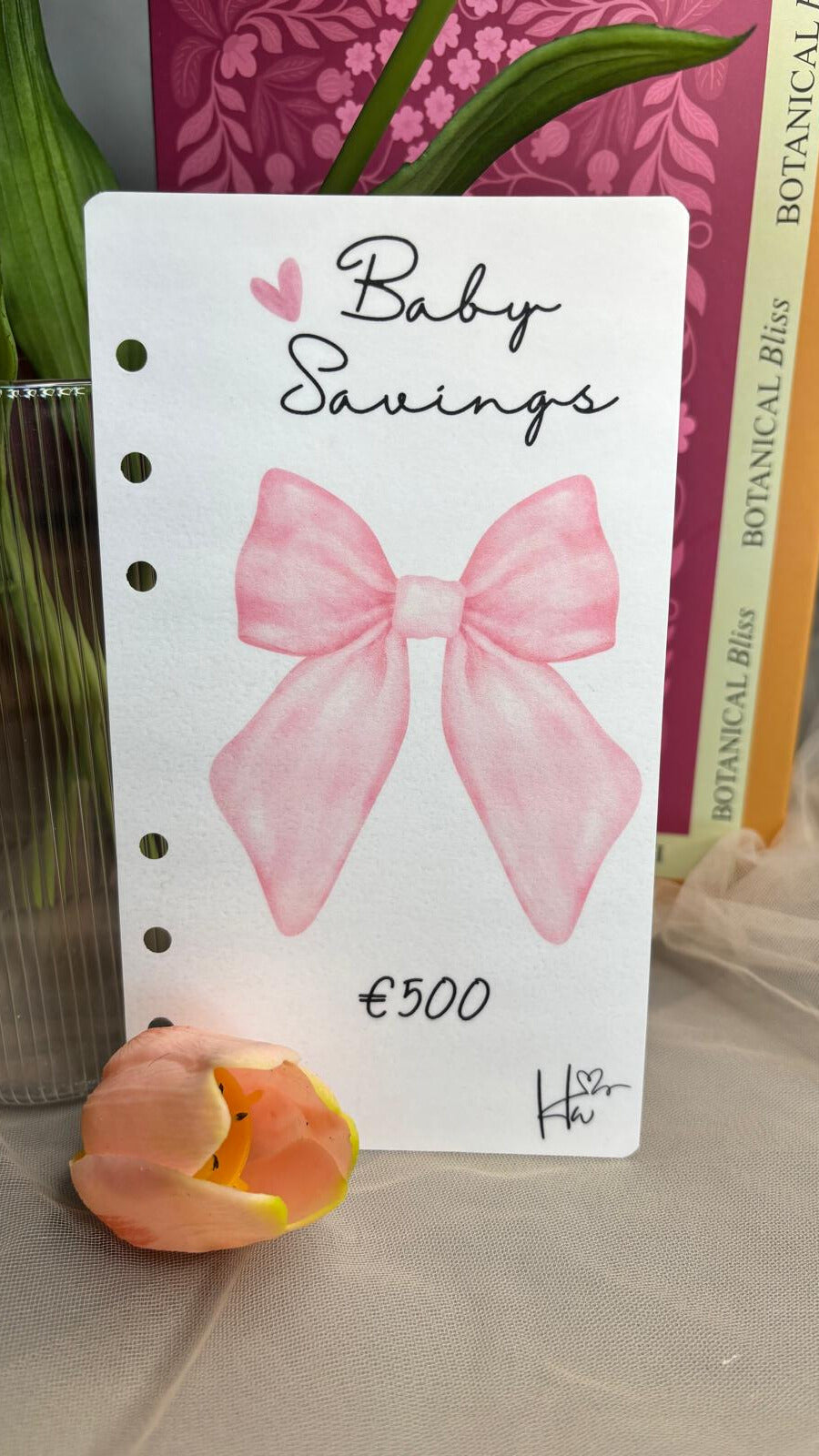 Dashboard - Baby Savings Roze strik