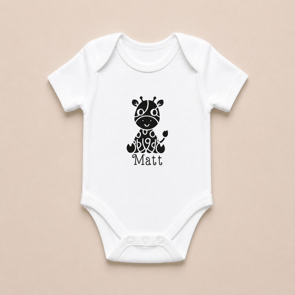 Rompertje Giraffe + Naam