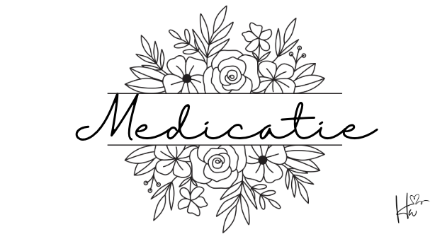 Insert Medicatie - Zwart & Wit