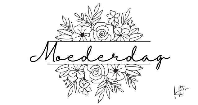 Insert Moederdag - Zwart & Wit