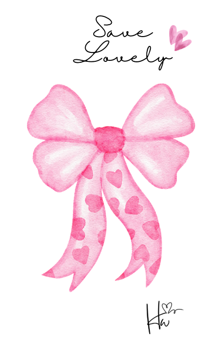 Dashboard - Roze strik Save Lovely