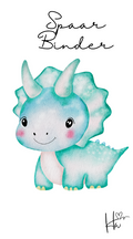 A6 Dashboard Kinderbinder Dino (Aqua)