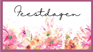 Insert Feestdagen - Bloem