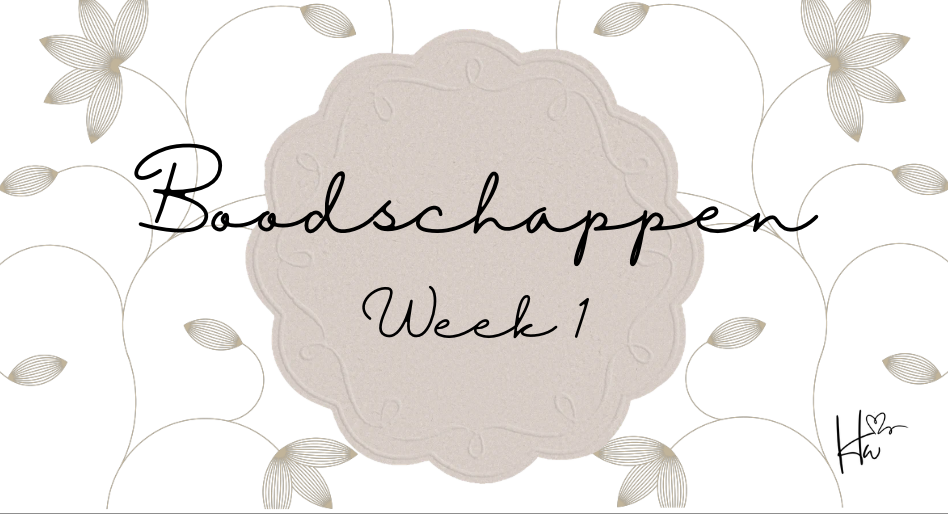 Insert Boodschappen set Beige Bloem (9 stuks!)