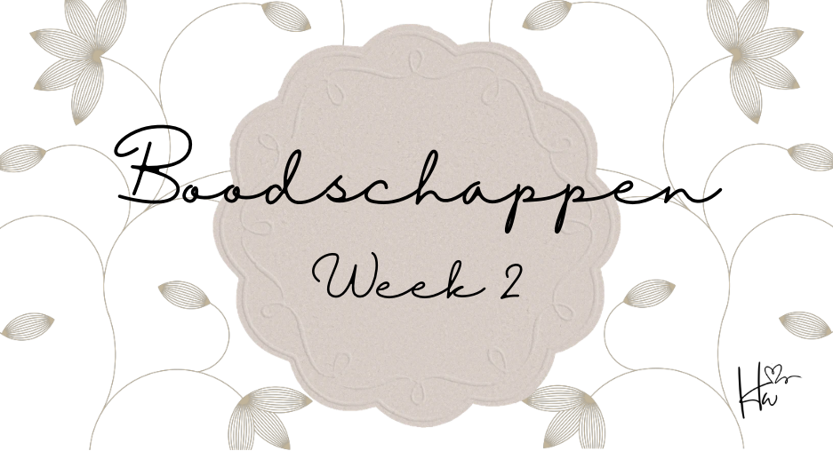 Insert Boodschappen set Beige Bloem (9 stuks!)