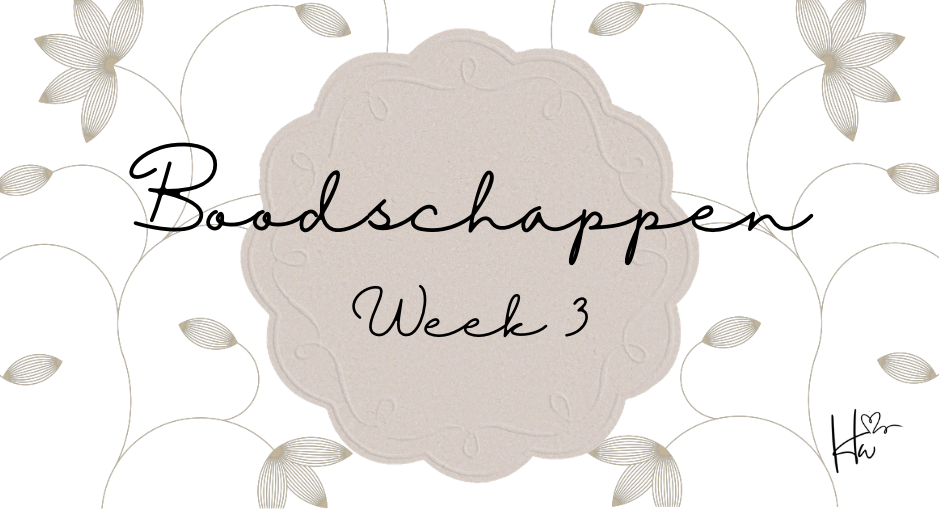Insert Boodschappen set Beige Bloem (9 stuks!)