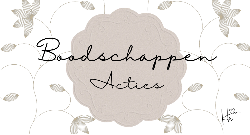 Insert Boodschappen set Beige Bloem (9 stuks!)