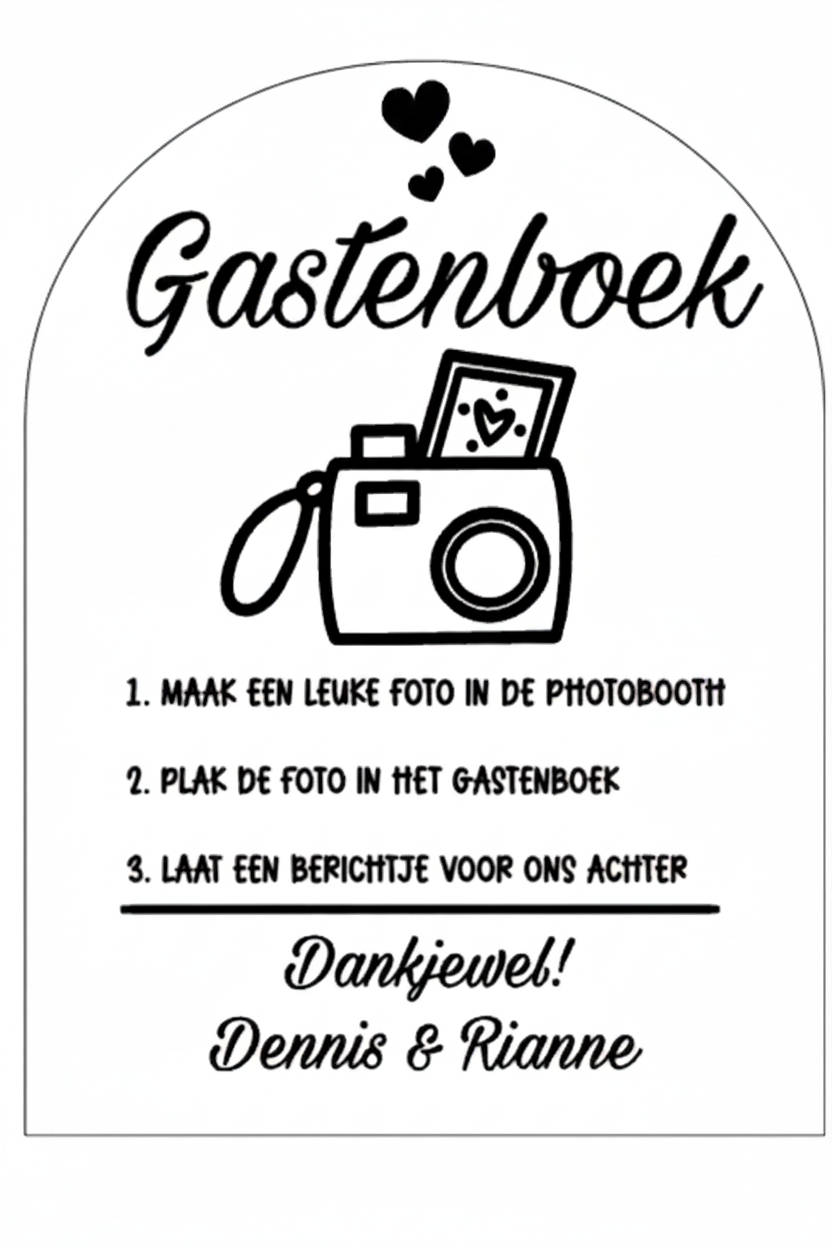 A5 Acrylboog Bruiloft