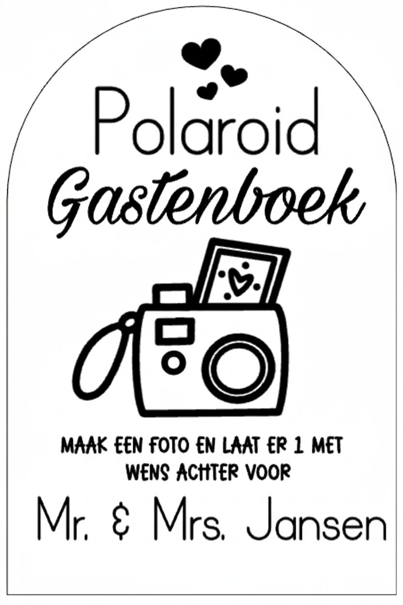 A6 Acrylboog Bruiloft