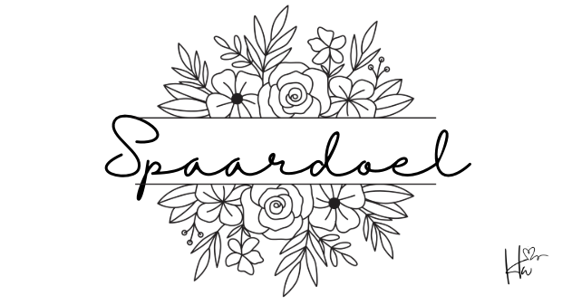 Insert Spaardoel - Zwart & Wit