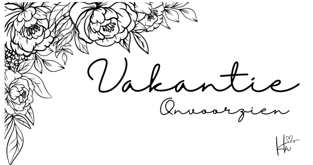 Insert Vakantieset (8 stuks) - Zwart & Wit